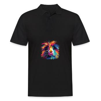 Aquarelle Coloré Cochon D’Inde Coloré - Polo Homme - noir - Devant - Kai (181cm)