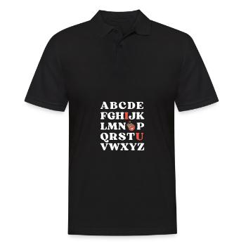 ABC I love you Children's Bear Valentine's Day - Men's Polo Shirt - black - Front - Kai (181cm)
