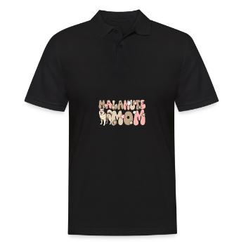 Alaskan Malamute Groovy Malamute Mom - Männer Poloshirt - Schwarz - Vorne - Kai (181cm)