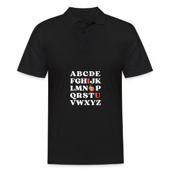 ABC I love you Kids Triceratops Valentine's Day - Men's Polo Shirt - black - Front - Kai (181cm)