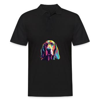 Aquarelle colorée Bracco Italiano - Polo Homme - noir - Devant - Kai (181cm)