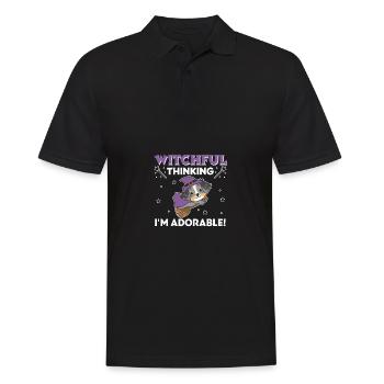 Australian Shepherd Halloween Hexe I'm adorable - Männer Poloshirt - Schwarz - Vorne - Kai (181cm)