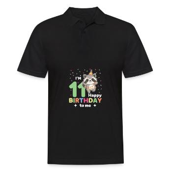 Raton laveur pour les 11 ans pour les enfants de onze ans - Polo Homme - noir - Devant - Kai (181cm)