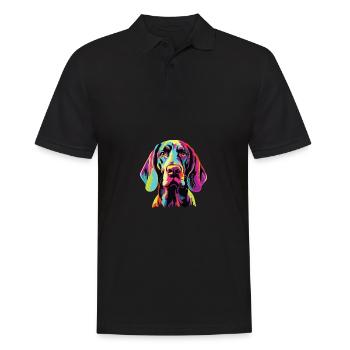 Aquarelles Coloré Américain Anglais - Polo Homme - noir - Devant - Kai (181cm)