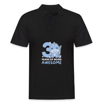 Dino pour les enfants de 3 ans - Polo Homme - noir - Devant - Kai (181cm)