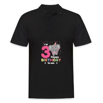 Eléphant pour les enfants de 3 ans - Polo Homme - noir - Devant - Kai (181cm)