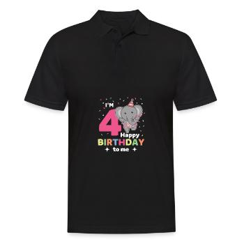 Eléphant pour les enfants de 4 ans - Polo Homme - noir - Devant - Kai (181cm)