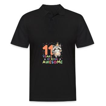 Raton laveur pour ses 11 ans Enfants de onze ans - Polo Homme - noir - Devant - Kai (181cm)
