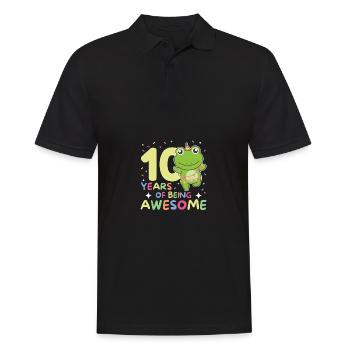 Grenouille pour ses 10 ans Enfants de dix ans - Polo Homme - noir - Devant - Kai (181cm)