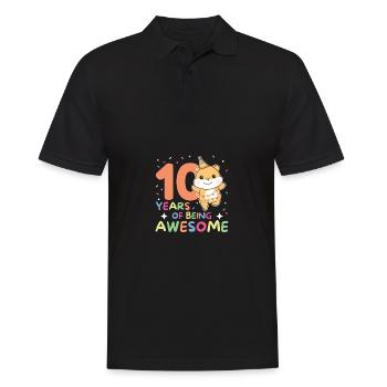 Hamster pour les 10 ans Enfants de dix ans - Polo Homme - noir - Devant - Kai (181cm)