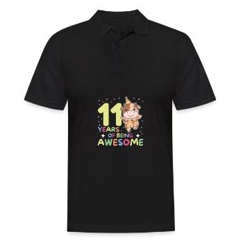 Vache pour 11e anniversaire enfants de onze ans - Polo Homme - noir - Devant - Kai (181cm)