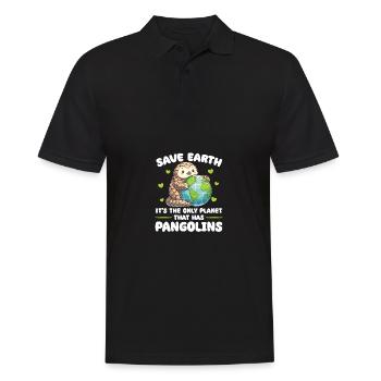 Ist der einzige Planet mit Schuppentiere Earth Day - Männer Poloshirt - Schwarz - Vorne - Kai (181cm)