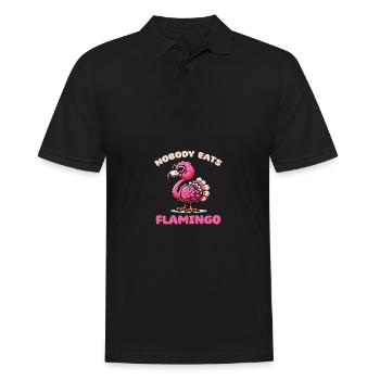 Thanksgiving Truthahn mix Flamingo Nobody Eats - Männer Poloshirt - Schwarz - Vorne - Kai (181cm)