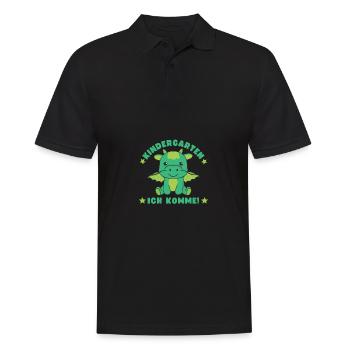 Maternelle Je viens Maternelle Enfant Dragon - Polo Homme - noir - Devant - Kai (181cm)