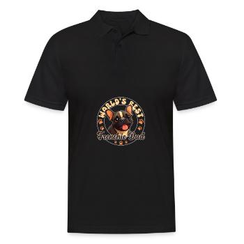 French Bulldog Dog Frenchie Dad - Men's Polo Shirt - black - Front - Kai (181cm)