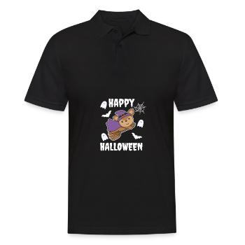 Reh Happy Halloween Hexe Kinder Hexen Kostüm - Männer Poloshirt - Schwarz - Vorne - Kai (181cm)