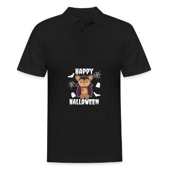 Cerf Joyeux Halloween Mignon Diable Vampire Costume - Polo Homme - noir - Devant - Kai (181cm)