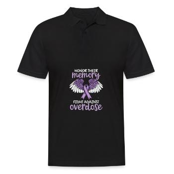 Honor their Memory Overdose Awareness Support - Männer Poloshirt - Schwarz - Vorne - Kai (181cm)