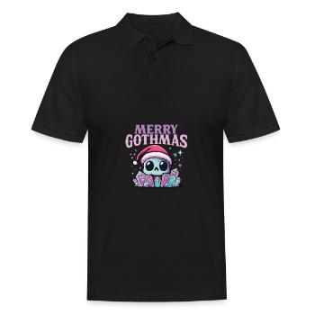 Merry Gothmas Pastel Goth Crâne de Noël - Polo Homme - noir - Devant - Kai (181cm)
