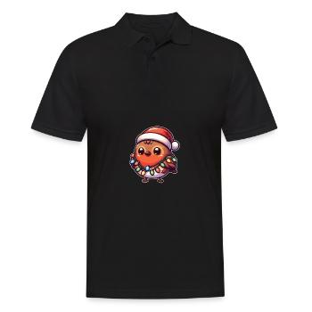 Fée de Noël Grive errante - Polo Homme - noir - Devant - Kai (181cm)