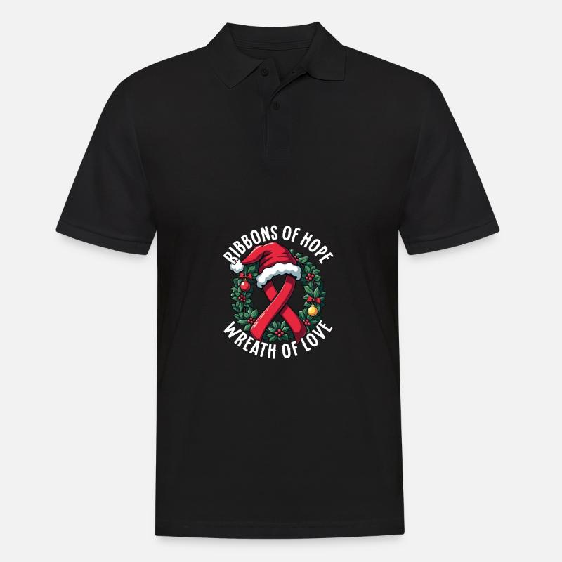 Rubans De L’Espoir Aide-conscience-Noël - Polo Homme - noir
