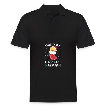 Das Ist Mein Weihnachtspyjama, Süßes Ente - Männer Poloshirt - Schwarz - Vorne - Kai (181cm)