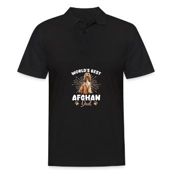 Lévrier afghan papa afghan groovy - Polo Homme - noir - Devant - Kai (181cm)