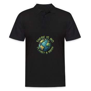 Il n’y a pas d’amoureux de la terre de la planète B Bruh - Polo Homme - noir - Devant - Kai (181cm)