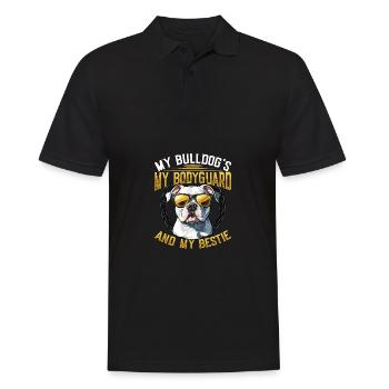 Bouledogue américain Mon garde du corps Mon meilleur chien - Polo Homme - noir - Devant - Kai (181cm)