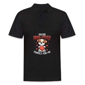 Tu es parfait pour moi chien mignon - Polo Homme - noir - Devant - Kai (181cm)