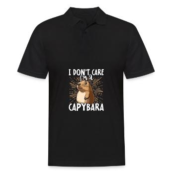 I don't care I'm a capybara - sweet capybara - Men's Polo Shirt - black - Front - Kai (181cm)