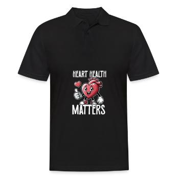 Support in raising awareness of - Men's Polo Shirt - black - Front - Kai (181cm)
