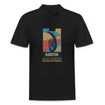 Vintage Bariton Musiker Blasmusiker Baritonist - Männer Poloshirt - Schwarz - Vorne - Kai (181cm)