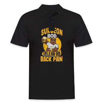 Chirurgien Bod comme un papa Bod Spécialiste en chirurgie - Polo Homme - noir - Devant - Kai (181cm)