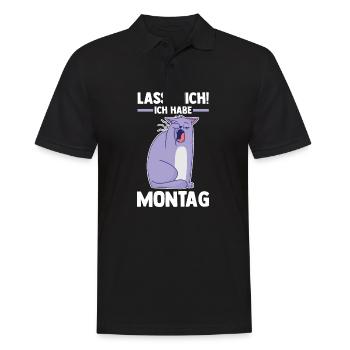 Lass Mich Ich Habe Montag Katzen - Männer Poloshirt - Schwarz - Vorne - Kai (181cm)