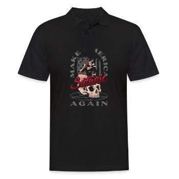 Satan Make America Satanic Again Occult - Men's Polo Shirt - black - Front - Kai (181cm)