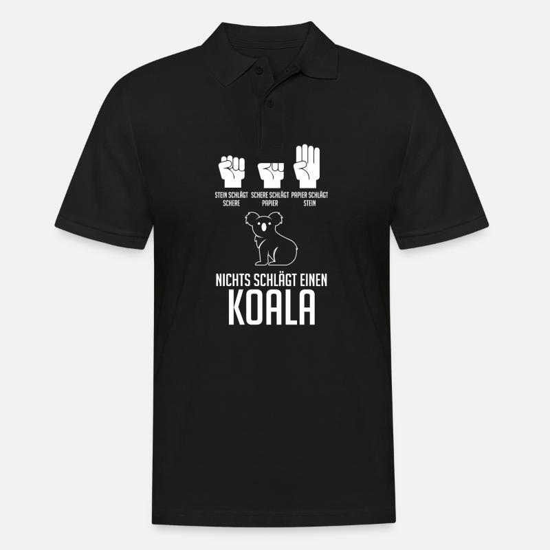 Koalabär Koala - Männer Poloshirt - Schwarz