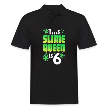 Cette reine de slime a 6 ans - Polo Homme - noir - Devant - Kai (181cm)