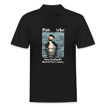 Puteketeke New Zealand's Bird of the Century - Männer Poloshirt - Schwarz - Vorne - Kai (181cm)