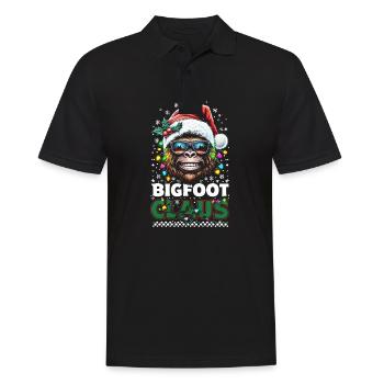 Lustiger Bigfoot Claus Feiertagsspaß Weihnachten - Männer Poloshirt - Schwarz - Vorne - Kai (181cm)