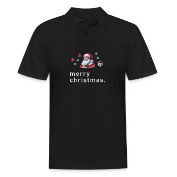 Merry Christmas Polygon - Männer Poloshirt - Schwarz - Vorne - Kai (181cm)