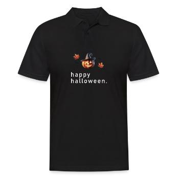 Happy Halloween Polygon - Männer Poloshirt - Schwarz - Vorne - Kai (181cm)