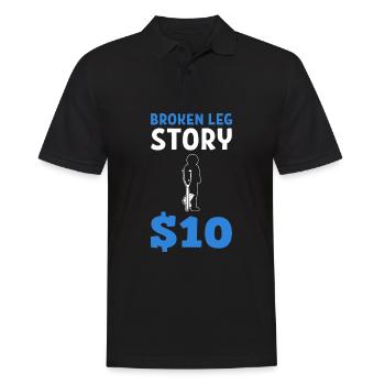 Broken leg - Men's Polo Shirt - black - Front - Kai (181cm)