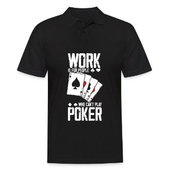 Poker - Männer Poloshirt - Schwarz - Vorne - Kai (181cm)