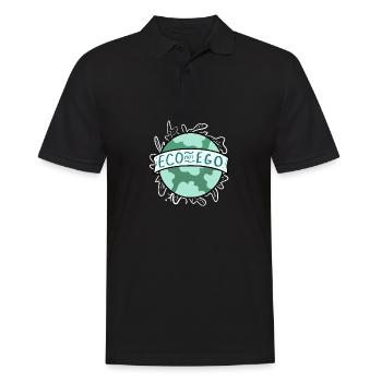 Eco Nicht Ego Ecofriendly und Aktivist Geschenk - Männer Poloshirt - Schwarz - Vorne - Kai (181cm)