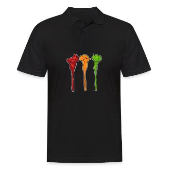 Schöne Tulpen Florist Gift - Männer Poloshirt - Schwarz - Vorne - Kai (181cm)