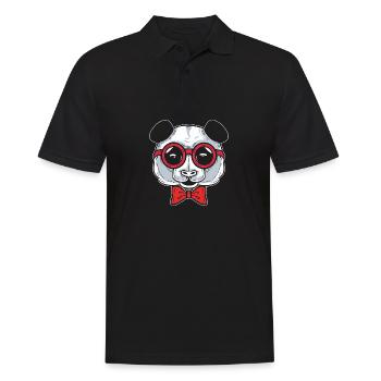 Hipster Panda Stylist Cadeau - Polo Homme - noir - Devant - Kai (181cm)