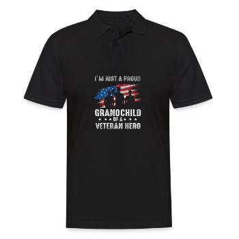 Amerika Enkelkind Witzige Zitat amerikanische Flag - Männer Poloshirt - Schwarz - Vorne - Kai (181cm)
