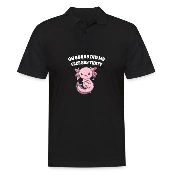 Oh, sorry, my face has this funny - Men's Polo Shirt - black - Front - Kai (181cm)
