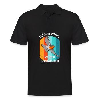 Vogelbeobachtung Vögel Beobachten Birding Vogel - Männer Poloshirt - Schwarz - Vorne - Kai (181cm)